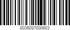 Código de barras (EAN, GTIN, SKU, ISBN): '0038097000603'