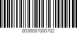 Código de barras (EAN, GTIN, SKU, ISBN): '0038097000702'