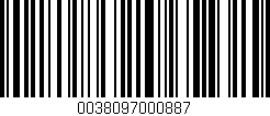 Código de barras (EAN, GTIN, SKU, ISBN): '0038097000887'