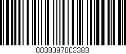 Código de barras (EAN, GTIN, SKU, ISBN): '0038097003383'