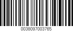 Código de barras (EAN, GTIN, SKU, ISBN): '0038097003765'