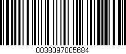 Código de barras (EAN, GTIN, SKU, ISBN): '0038097005684'