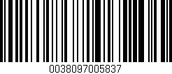 Código de barras (EAN, GTIN, SKU, ISBN): '0038097005837'