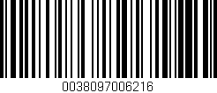 Código de barras (EAN, GTIN, SKU, ISBN): '0038097006216'