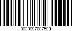 Código de barras (EAN, GTIN, SKU, ISBN): '0038097007503'