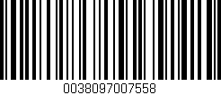 Código de barras (EAN, GTIN, SKU, ISBN): '0038097007558'