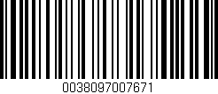 Código de barras (EAN, GTIN, SKU, ISBN): '0038097007671'