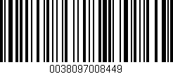 Código de barras (EAN, GTIN, SKU, ISBN): '0038097008449'