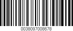 Código de barras (EAN, GTIN, SKU, ISBN): '0038097008678'