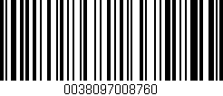 Código de barras (EAN, GTIN, SKU, ISBN): '0038097008760'