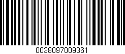 Código de barras (EAN, GTIN, SKU, ISBN): '0038097009361'