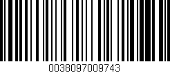 Código de barras (EAN, GTIN, SKU, ISBN): '0038097009743'