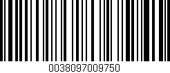 Código de barras (EAN, GTIN, SKU, ISBN): '0038097009750'