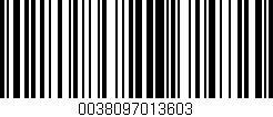 Código de barras (EAN, GTIN, SKU, ISBN): '0038097013603'