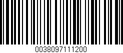 Código de barras (EAN, GTIN, SKU, ISBN): '0038097111200'