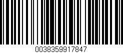 Código de barras (EAN, GTIN, SKU, ISBN): '0038359917847'
