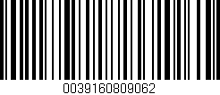 Código de barras (EAN, GTIN, SKU, ISBN): '0039160809062'