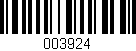 Código de barras (EAN, GTIN, SKU, ISBN): '003924'
