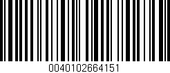 Código de barras (EAN, GTIN, SKU, ISBN): '0040102664151'