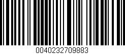 Código de barras (EAN, GTIN, SKU, ISBN): '0040232709883'