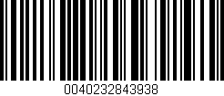 Código de barras (EAN, GTIN, SKU, ISBN): '0040232843938'