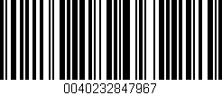 Código de barras (EAN, GTIN, SKU, ISBN): '0040232847967'