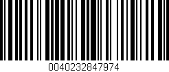 Código de barras (EAN, GTIN, SKU, ISBN): '0040232847974'