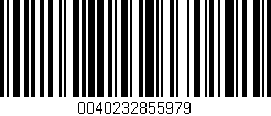 Código de barras (EAN, GTIN, SKU, ISBN): '0040232855979'