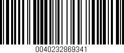 Código de barras (EAN, GTIN, SKU, ISBN): '0040232869341'