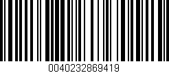Código de barras (EAN, GTIN, SKU, ISBN): '0040232869419'
