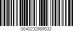 Código de barras (EAN, GTIN, SKU, ISBN): '0040232869532'