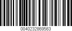 Código de barras (EAN, GTIN, SKU, ISBN): '0040232869563'