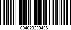 Código de barras (EAN, GTIN, SKU, ISBN): '0040232894961'