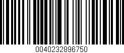 Código de barras (EAN, GTIN, SKU, ISBN): '0040232896750'