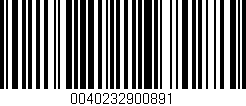 Código de barras (EAN, GTIN, SKU, ISBN): '0040232900891'