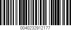 Código de barras (EAN, GTIN, SKU, ISBN): '0040232912177'