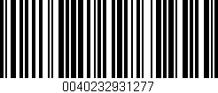 Código de barras (EAN, GTIN, SKU, ISBN): '0040232931277'