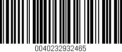 Código de barras (EAN, GTIN, SKU, ISBN): '0040232932465'