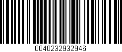 Código de barras (EAN, GTIN, SKU, ISBN): '0040232932946'