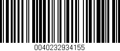 Código de barras (EAN, GTIN, SKU, ISBN): '0040232934155'