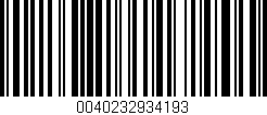 Código de barras (EAN, GTIN, SKU, ISBN): '0040232934193'