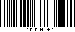 Código de barras (EAN, GTIN, SKU, ISBN): '0040232940767'