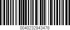 Código de barras (EAN, GTIN, SKU, ISBN): '0040232943478'