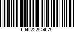 Código de barras (EAN, GTIN, SKU, ISBN): '0040232944079'