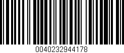 Código de barras (EAN, GTIN, SKU, ISBN): '0040232944178'