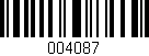 Código de barras (EAN, GTIN, SKU, ISBN): '004087'