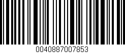 Código de barras (EAN, GTIN, SKU, ISBN): '0040887007853'
