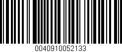 Código de barras (EAN, GTIN, SKU, ISBN): '0040910052133'