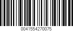 Código de barras (EAN, GTIN, SKU, ISBN): '0041554270075'