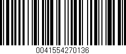Código de barras (EAN, GTIN, SKU, ISBN): '0041554270136'